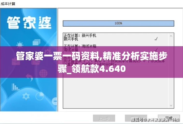 管家婆一票一码资料,精准分析实施步骤_领航款4.640